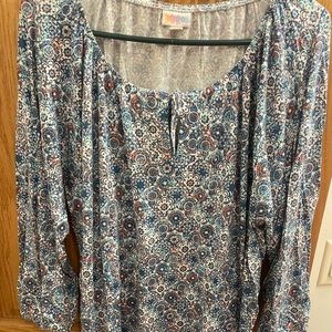 LulaRoe Debra Peasant Top